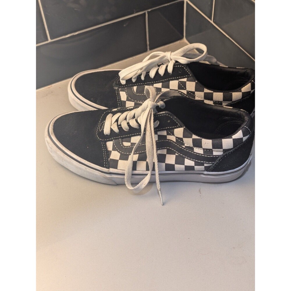 RARE🔥 VANS Old Skool Checkerboard Flag Sz 7 Men's Skateboarding Shoes BMX